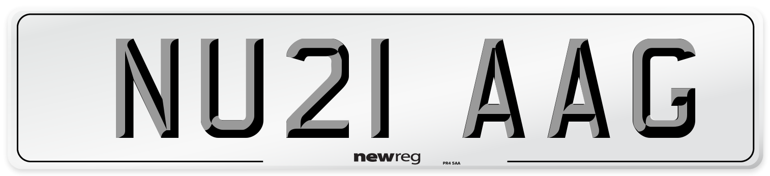 NU21 AAG Number Plate from New Reg
